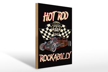 Panneau en bois voiture 30x40cm hot rod rockabilly, panneau décoratif 1