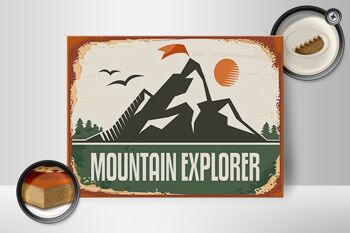 Panneau en bois rétro 40x30cm, panneau décoratif Mountain Explorer 2