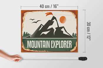 Panneau en bois rétro 40x30cm, panneau décoratif Mountain Explorer 4