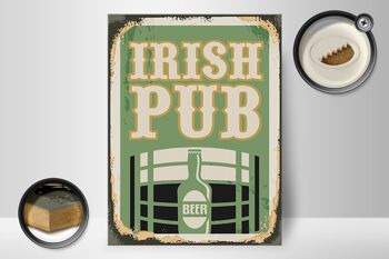 Panneau en bois rétro 30x40cm, bière de pub irlandais, panneau de bière 2