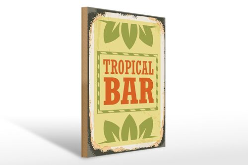 Holzschild 30x40cm Tropical Bar Sommer Deko Schild