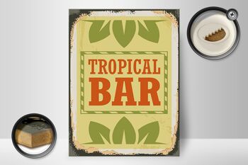 Panneau en bois 30x40cm Panneau décoratif Tropical Bar Summer 2