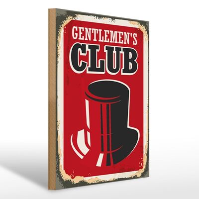 Wooden sign retro 30x40cm Gentlemen`s Club men sign