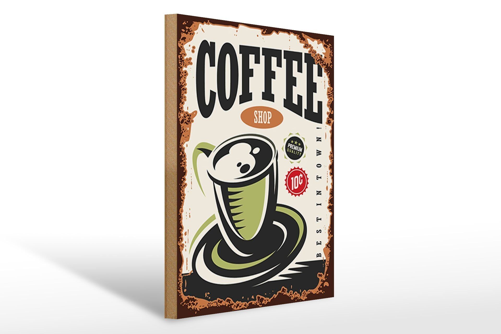 Cartello in legno retrò 30x40 cm cartello decorativo premium per caffetteria