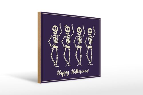 Holzschild Halloween 40x30cm Happy Halloween Fest Schild