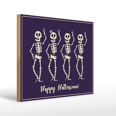 Cartel de madera Halloween 40x30cm Cartel del festival Happy Halloween