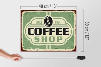Panneau en bois rétro 40x30cm Café Coffee Shop depuis 1934 4