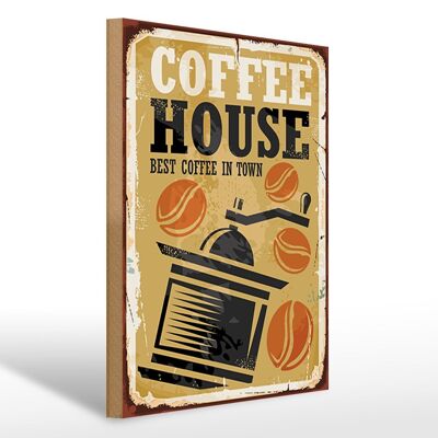 Wooden sign vintage 30x40cm coffee best in town decorative sign