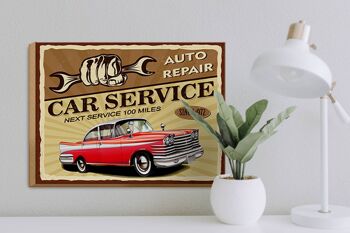 Panneau en bois rétro 40x30cm, panneau décoratif pour Service de voiture, réparation automobile, 1972 3