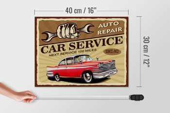 Panneau en bois rétro 40x30cm, panneau décoratif pour Service de voiture, réparation automobile, 1972 4