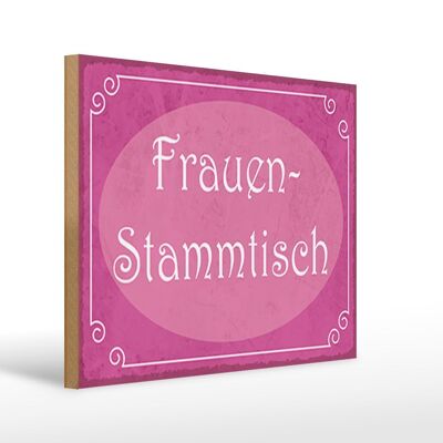 Wooden sign table stand 40x30cm women's regulars' table decoration sign