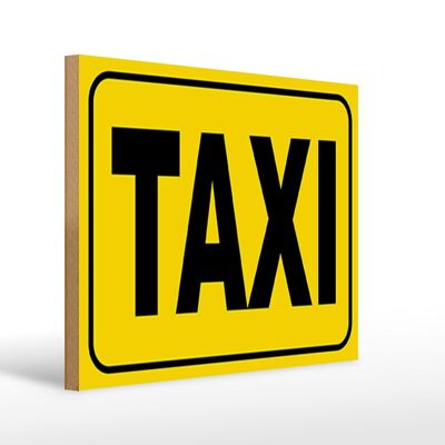 Wooden sign notice 40x30cm taxi wooden decoration sign
