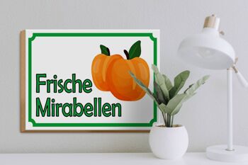 Panneau en bois avis 40x30cm, panneau décoratif de magasin de ferme de Mirabelle fraîche 3