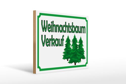 Holzschild Hinweis 40x30cm Weihnachtsbaum Verkauf Holz Deko Schild