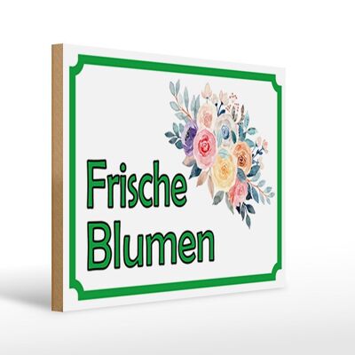 Cartello in legno avviso 40x30 cm vendita fiori freschi cartello decorativo in legno