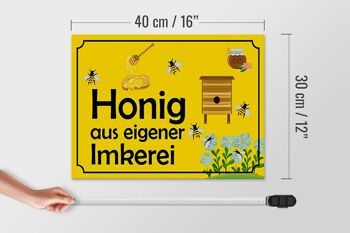 Panneau en bois avis 40x30cm miel de notre propre panneau décoratif apicole 4