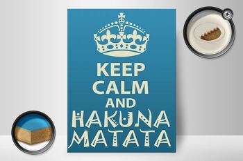 Panneau en bois disant 30x40cm Keep Calm et panneau décoratif Hakuna Matata 2