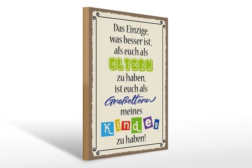 Holzschild Spruch 30x40cm Eltern Großeltern Kinder Holz Deko Schild