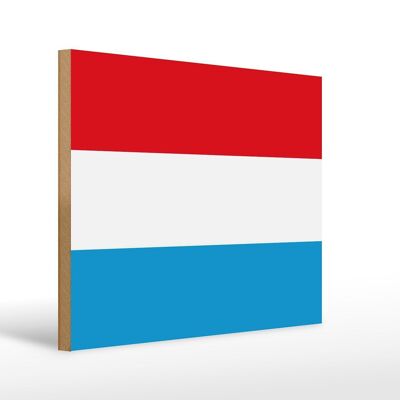 Holzschild Flagge Luxemburgs 40x30cm Flag of Luxembourg Deko Schild