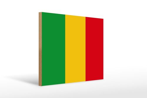 Holzschild Flagge Malis 40x30cm Flag of Mali Deko Schild
