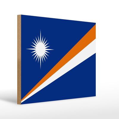 Holzschild Flagge Marshallinseln 40x30cm Marshall Islands Schild