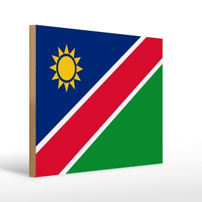 Holzschild Flagge Namibias 40x30cm Flag of Namibia Holz Deko Schild