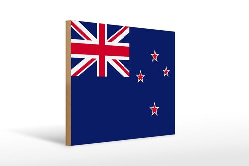 Holzschild Flagge Neuseelands 40x30cm Flag of New Zealand Schild