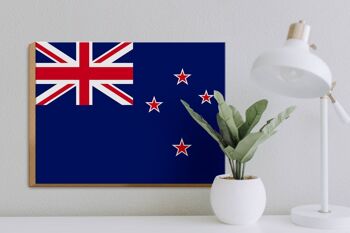 Panneau en bois Drapeau de la Nouvelle-Zélande 40x30cm Panneau drapeau de la Nouvelle-Zélande 3