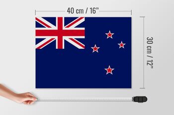 Panneau en bois Drapeau de la Nouvelle-Zélande 40x30cm Panneau drapeau de la Nouvelle-Zélande 4