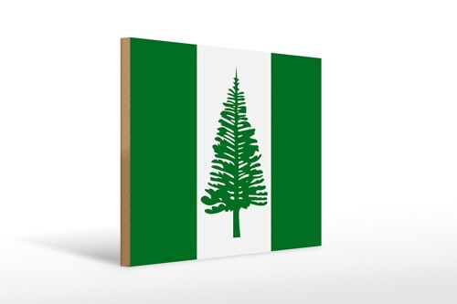 Holzschild Flagge Norfolkinsel 40x30cm Flag Norfolk Island Schild