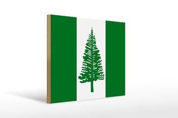 Panneau en bois drapeau de l'île Norfolk 40x30cm, drapeau de l'île Norfolk 1