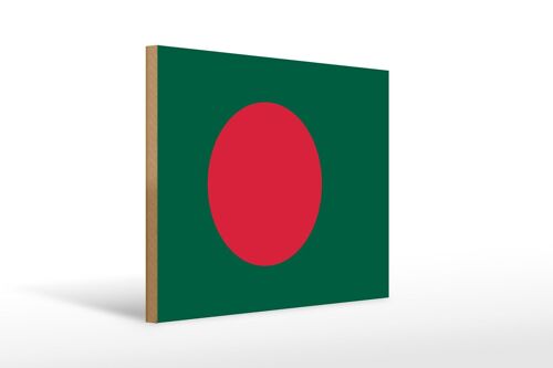 Holzschild Flagge Bangladesch 40x30cm Flag of Bangladesh Schild