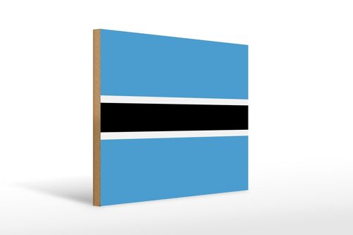 Holzschild Flagge Botswanas 40x30cm Flag of Botswana Deko Schild