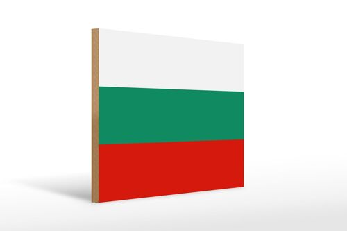 Holzschild Flagge Bulgariens 40x30cm Flag of Bulgaria Deko Schild