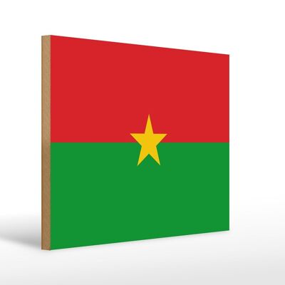 Cartel de madera bandera de Burkina Faso 40x30cm bandera cartel de Burkina Faso