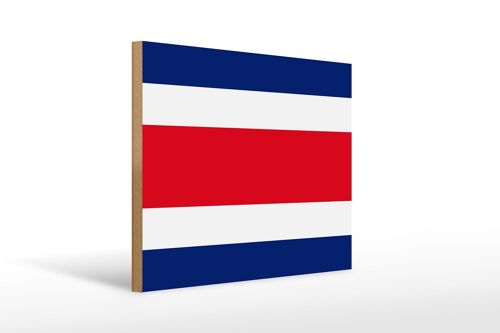 Holzschild Flagge Costa Ricas 40x30cm Flag of Costa Rica Schild