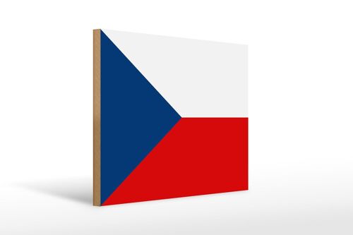 Holzschild Flagge Tschechiens 40x30cm Flag Czech Republic Schild