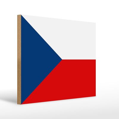 Letrero de madera Bandera de la República Checa 40x30cm Bandera Letrero de la República Checa