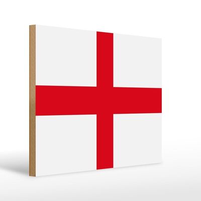 Letrero de madera Bandera de Inglaterra 40x30cm Letrero decorativo Bandera de Inglaterra