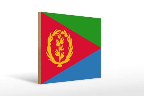 Holzschild Flagge Eritreas 40x30cm Flag of Eritrea Schild