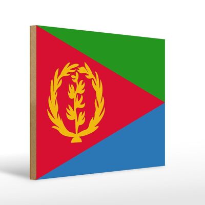 Cartello in legno bandiera dell'Eritrea 40x30cm Cartello bandiera dell'Eritrea