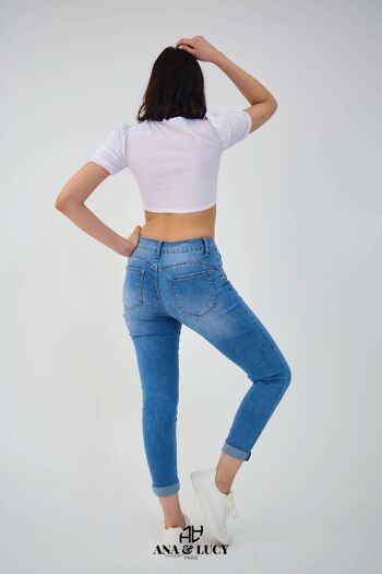 Jeans femme slim délavé ( Push-up ) 5