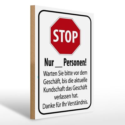 Wooden sign notice 30x40cm Stop waiting for the shop decoration sign