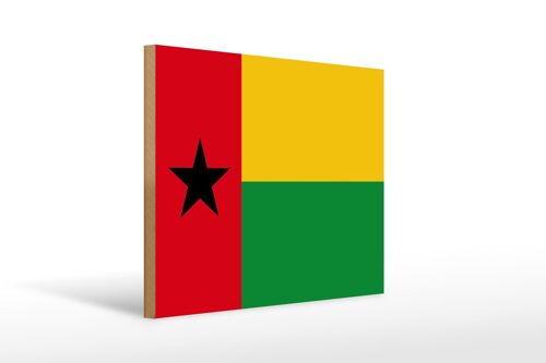 Holzschild Flagge Guinea-Bissaus 40x30cm Guinea-Bissau Deko Schild