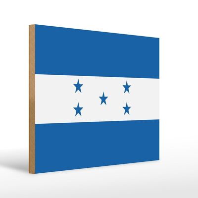 Letrero de madera Bandera Honduras 40x30cm Bandera de Honduras Letrero decorativo