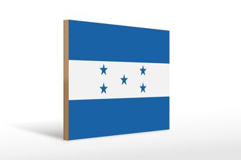 Panneau en bois drapeau Honduras 40x30cm Drapeau du Honduras panneau décoratif 1