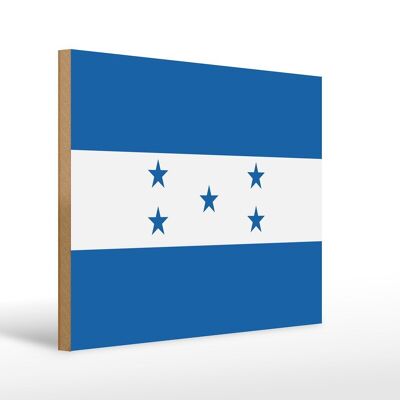 Holzschild Flagge Honduras 40x30cm Flag of Honduras Deko Schild