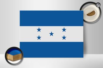 Panneau en bois drapeau Honduras 40x30cm Drapeau du Honduras panneau décoratif 2