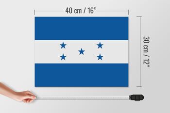Panneau en bois drapeau Honduras 40x30cm Drapeau du Honduras panneau décoratif 4