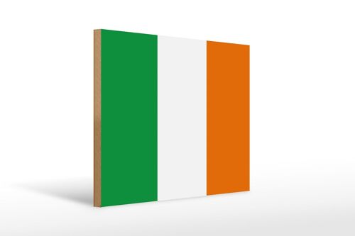 Holzschild Flagge Irlands 40x30cm Flag of Ireland Holz Deko Schild